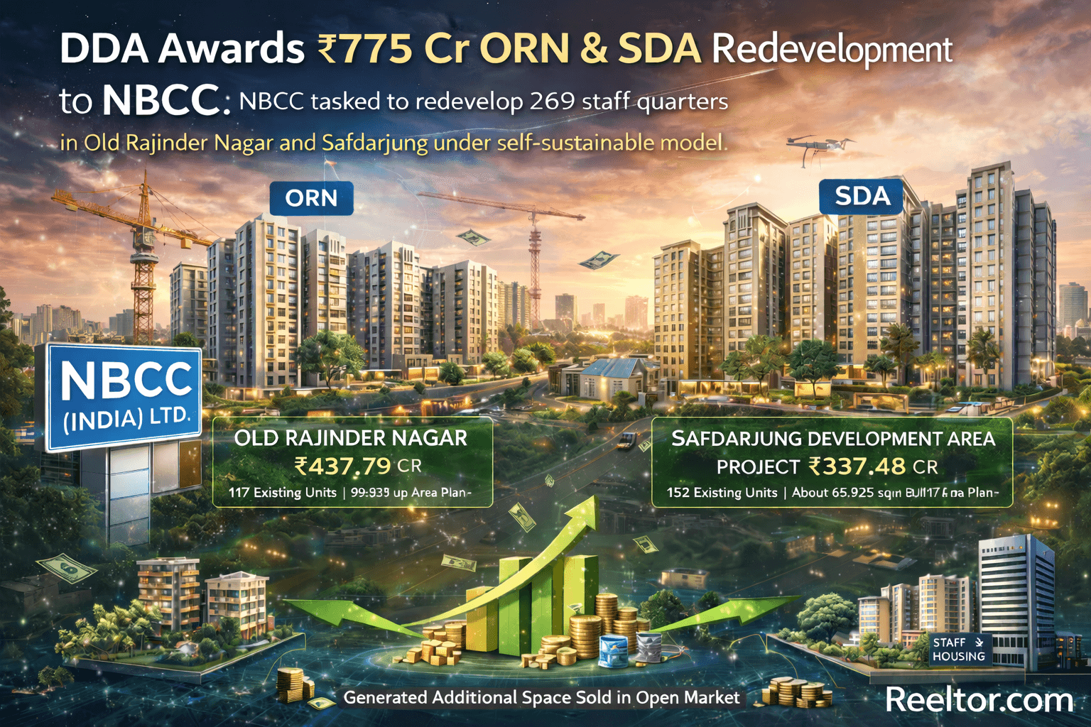 DDA Awards ₹775 Cr ORN & SDA Redevelopment to NBCC