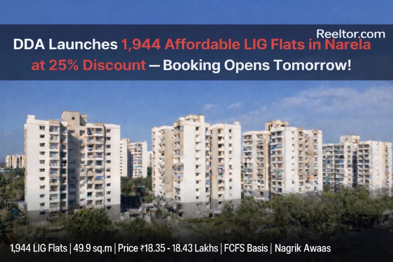 DDA offers 1,944 affordable Narela flats on a first-come, first-served basis: Price, booking process, key details
