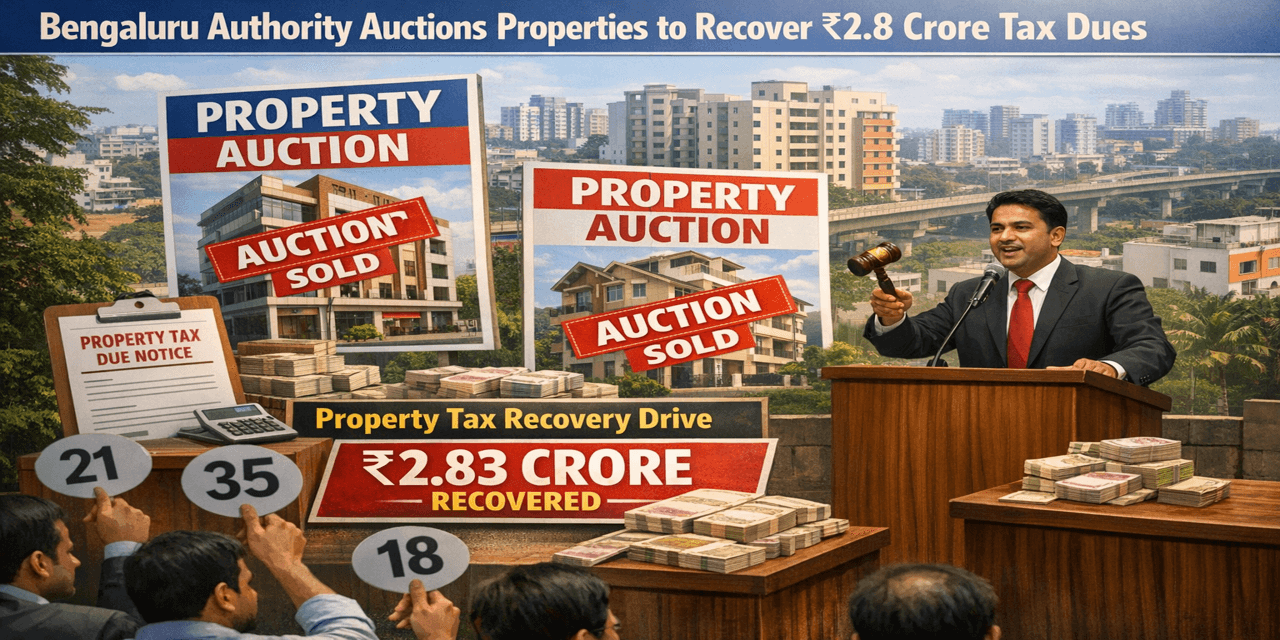 Greater Bengaluru Authority auctions properties to recover ₹2.8 crore tax dues