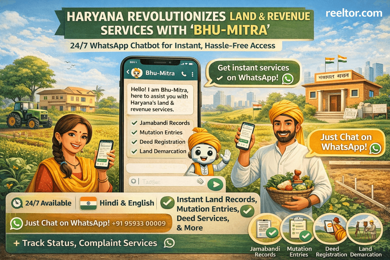 Haryana Revolutionizes Land & Revenue Services with 'Bhu-Mitra' – 24/7 WhatsApp Chatbot Launched for Instant, Hassle-Free Access